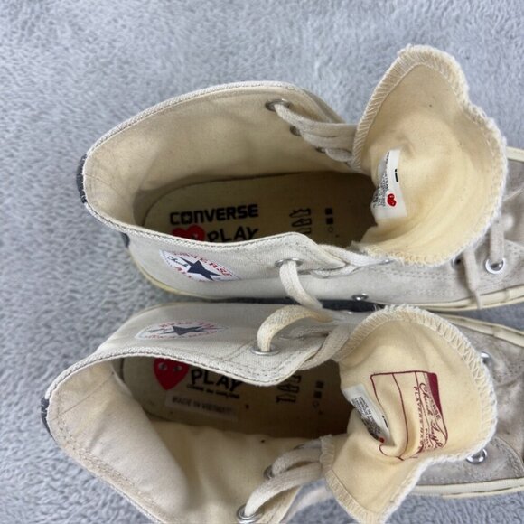 Converse Chuck Taylor All Star 70 Hi Comme des Garçons Men’s White Shoes Size 8 - Picture 3 of 16